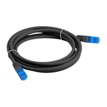 Lanberg | Patchcord Cat.6A S/FTP LSZH CCA Black Fluke Passed | PCF6A-10CC-0050-BK | 0.5 m | Black