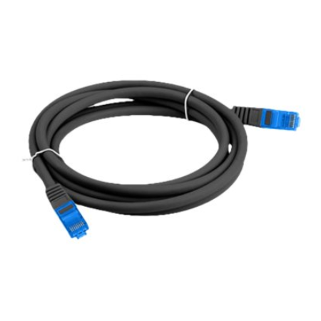 Lanberg | Patch cable - CAT 6a | RJ-45 - male | RJ-45 - male | 1 m | Black | RAL 9004