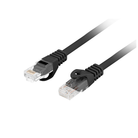 Lanberg | Patchcord Cat.6 UTP LSZH CU | PCU6-10CU-0100-BK | 1 m | Black