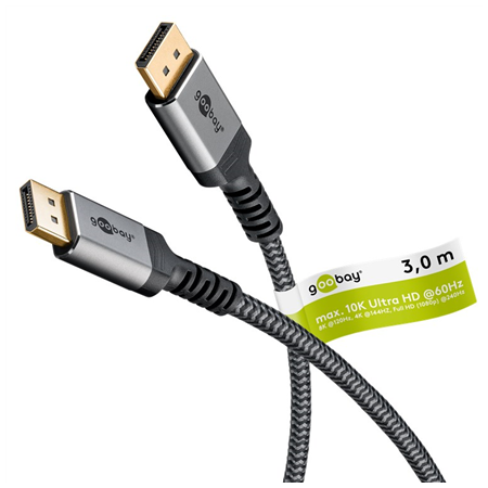 Goobay DisplayPort Cable 2.0/2.1, 54 Gbit/s | 75681 | DisplayPort to  DisplayPort