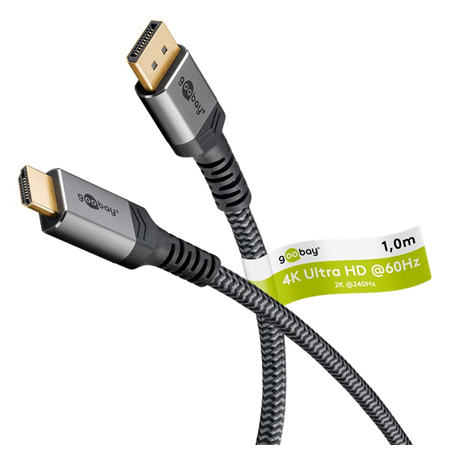 Goobay DisplayPort to HDMI Cable | 65268 | DisplayPort to HDMI