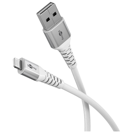 Goobay Lightning USB-A Supersoft Textile Cable with Metal Plugs | 74512