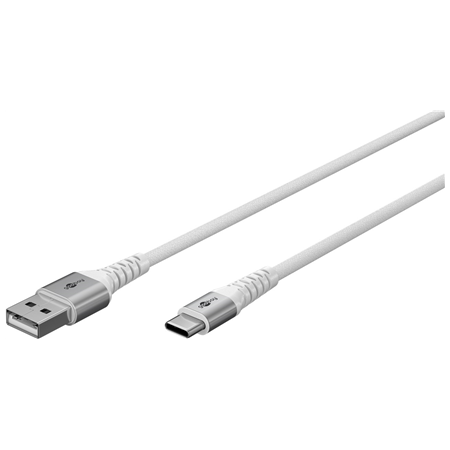 Goobay USB-C to USB-A Supersoft Textile Cable with Metal Plugs | 74531