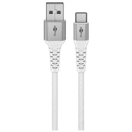 Goobay USB-C to USB-A Supersoft Textile Cable with Metal Plugs | 74531