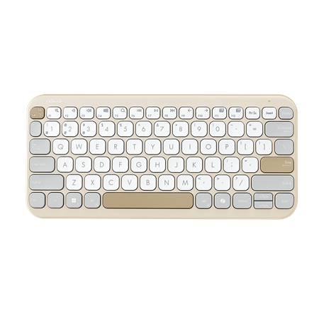 Asus Marshmallow KW100 | Keyboard | Wireless | US International | Oat Milk | Bluetooth