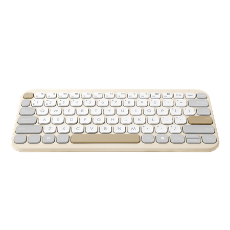 Asus Marshmallow KW100 | Keyboard | Wireless | US International | Oat Milk | Bluetooth