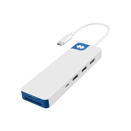 Hyper HyperDrive Flex 8 Port USB-C Hub, White/Blue | HD4102BUGL | HDMI ports quantity 1