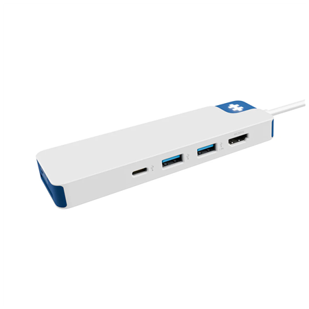Hyper HyperDrive Flex 8 Port USB-C Hub, White/Blue | HD4102BUGL | HDMI ports quantity 1