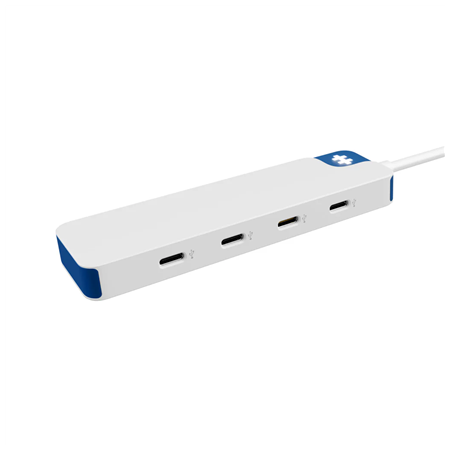 Hyper HyperDrive Flex 4 Port USB-C Hub, White/Blue | HD5201BUGL