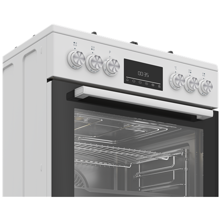 BEKO Cooker | FBM62330GWDTN | Hob type Gas | Oven type Electric | White | Width 60 cm | Grilling | LED | Depth 60 cm | 72 L
