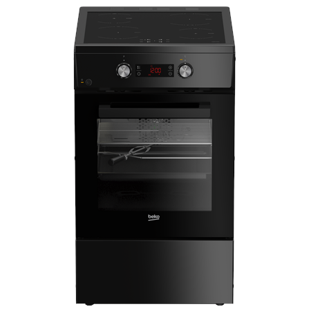 BEKO Cooker | FSM59305BDT | Hob type Induction | Oven type Electric | Black | Width 50 cm | Grilling | Depth 60 cm | 60 L