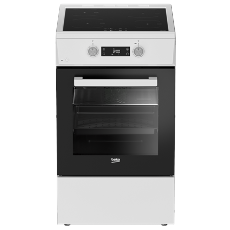 BEKO Cooker | FSM59305WDT | Hob type Induction | Oven type Electric | White | Width 50 cm | Grilling | Depth 60 cm | 60 L