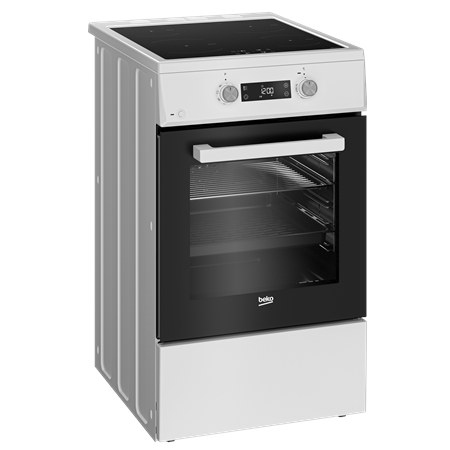 BEKO Cooker | FSM59305WDT | Hob type Induction | Oven type Electric | White | Width 50 cm | Grilling | Depth 60 cm | 60 L