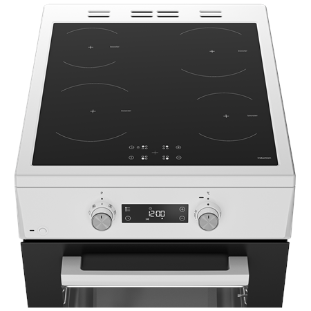 BEKO Cooker | FSM59305WDT | Hob type Induction | Oven type Electric | White | Width 50 cm | Grilling | Depth 60 cm | 60 L