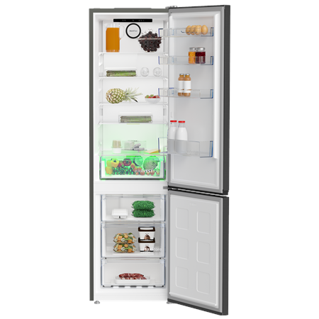 BEKO Refrigerator | B5RCNA405HXBR1 | Energy efficiency class D | Free standing | Combi | Height 203.5 cm | No Frost system | Fri