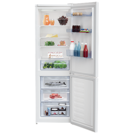 BEKO Refrigerator | RCSA366K40WN | Energy efficiency class E | Free standing | Combi | Height 185.2 cm | Fridge net capacity 223