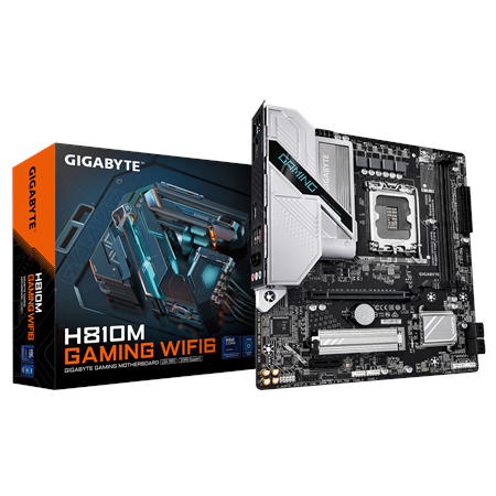 Gigabyte H810M GAMING WIFI6 | Processor family Intel | Processor socket LGA1851 | DDR5 | Supported hard disk drive interfaces M.