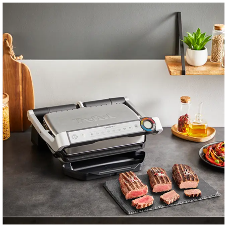 TEFAL Electric Grill | GC718D10 OptiGrill | Electric Grill | 2000 W | Stainless Steel/Black
