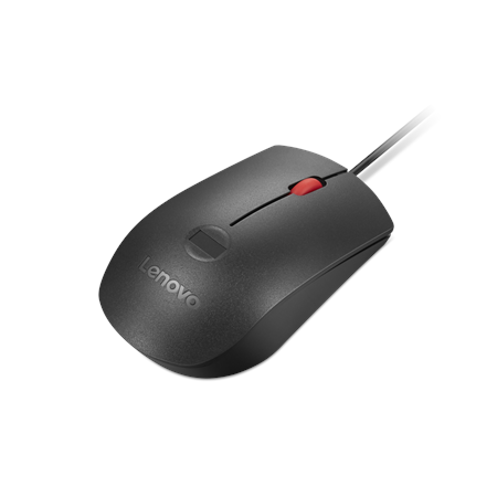 Lenovo Fingerprint Biometric USB Mouse Gen3 | Wired | USB-A | Black/Red