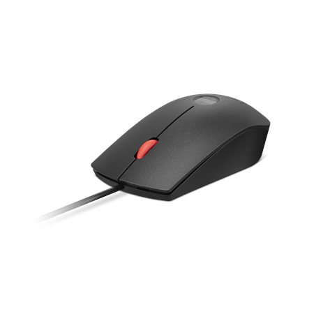 Lenovo Fingerprint Biometric USB Mouse Gen3 | Wired | USB-A | Black/Red