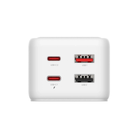 Fixed harging Strip power extension adapter with 2x USB-C and 2x USB, GaN III, 1.5m, PD 65W | FIXCS65-1.5-WH