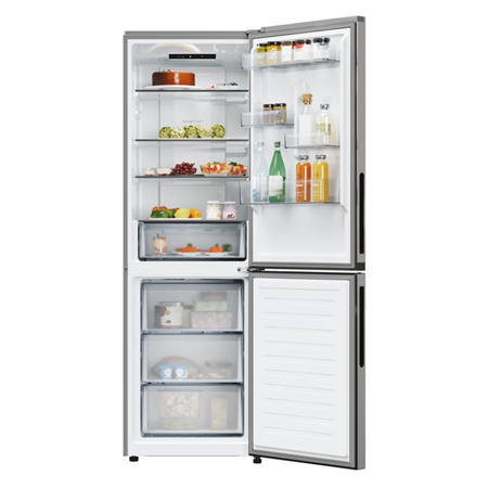 Candy Refrigerator | ECN2CQTEX186 | Energy efficiency class E | Free standing | Combi | Height 185 cm | No Frost system | Fridge