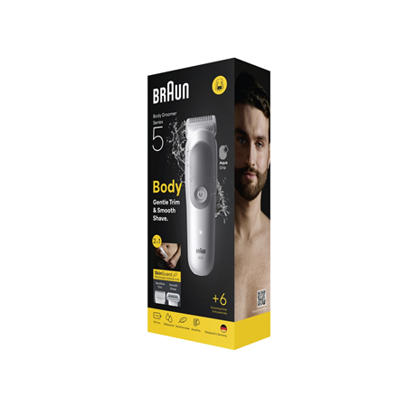 Braun Body Groomer | Series 5 BG5550 | Cordless | Lght Grey