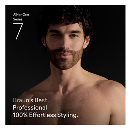 Braun 13in1 Grooming Kit | All-in-One Series 7 AIO7560 | Cordless | Number of length steps 14 | Black/Grey