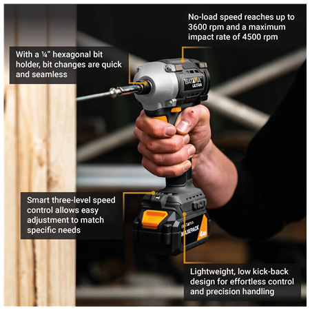 Batavia B.V. 18V Cordless Brushless Impact Driver 230 Nm, Without Battery and Charger