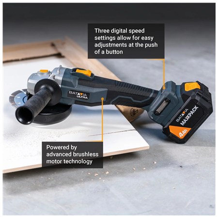 Batavia B.V. 18V Cordless Brushless Angle Grinder | 125 mm