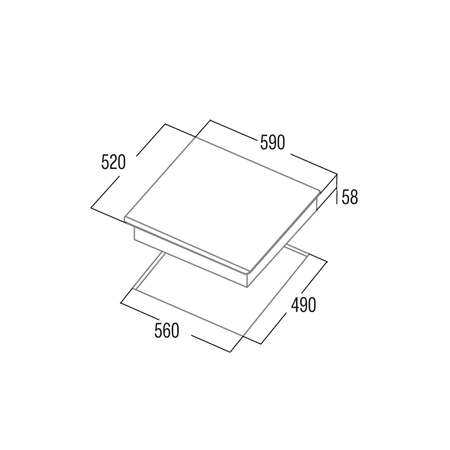 CATA Hob | IB 6324E2 BK | Induction | Number of burners/cooking zones 4 | Touch | Timer | Black