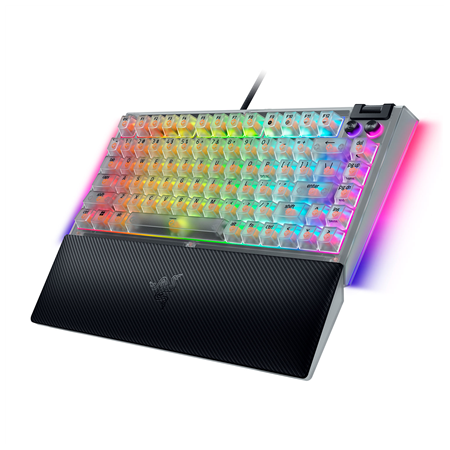 Razer Hot-swappable Mechanical Gaming Keyboard | BlackWidow V4 75% | Gaming Keyboard | Wired | US | Phantom White Edition | USB
