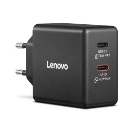 Lenovo Dual USB-C 65W GaN Charger - EU | USB-C | Charger