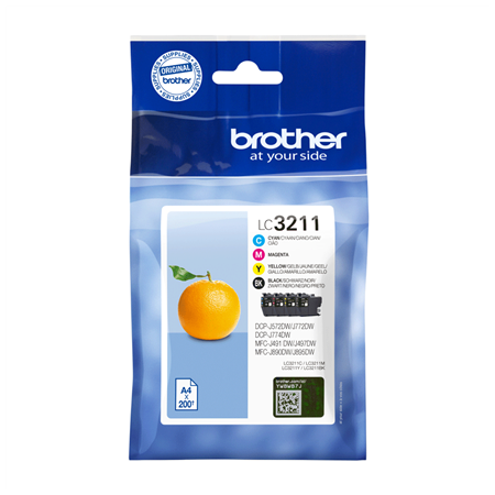 Brother Cartridge Value Pack | LC3211VAL | Ink cartridge | Black, yellow, cyan, magenta