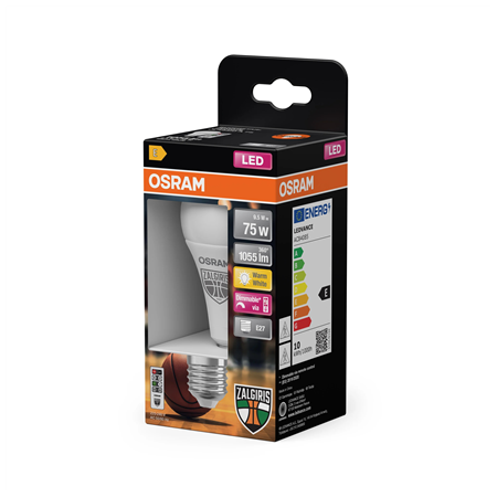 Osram Žalgiris Edition E27 1055lm LED Lamp with Remote | E27 | 9.5 W | 2700K warm white, green