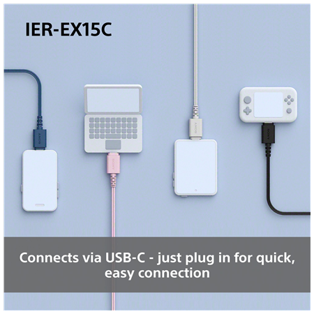 Sony Earbuds | IER‑EX15C | Wired | In-ear | Microphone | White