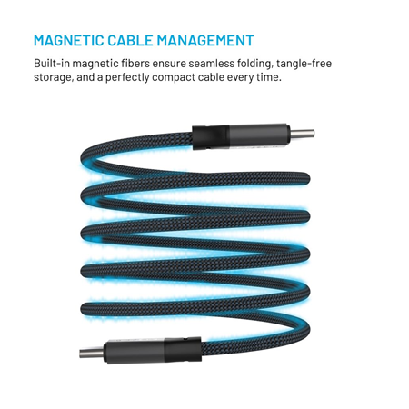 Fixed | Magnetic Braided Cable USB-C/USB-C, USB 2.0, Gray | FIXDBM-CC2-GR