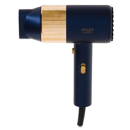 Adler Hair dryer | AD 2280 | 1800 W | Number of temperature settings 3 | Blue/Gold