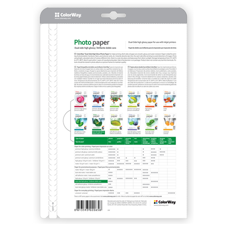 ColorWay Photo Paper, 50 sheets | 155 g/m² | A4 | Dual-side High Glossy