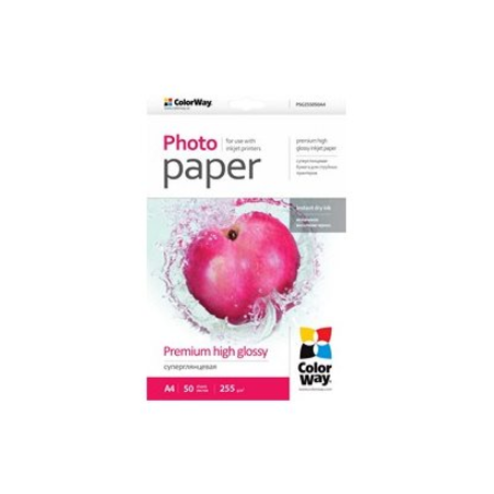 ColorWay Photo Paper, 50 sheets | 255 g/m² | A4 | Premium High Glossy