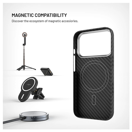 Fixed MagVelar | Back cover | Apple | iPhone 17 Pro | Aramid | Black | MagSafe Support