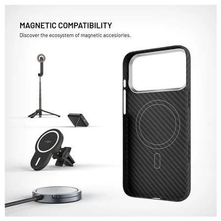 Fixed MagVelar | Back cover | Apple | iPhone 17 Pro Max | Aramid fibers | Black