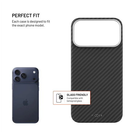Fixed MagVelar | Back cover | Apple | iPhone 17 Pro Max | Aramid fibers | Black