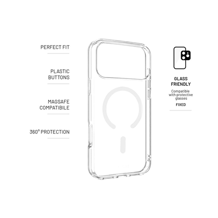 Fixed Back cover | Apple | iPhone 17 Pro Max | TPU/PC | Transparent | MagPure