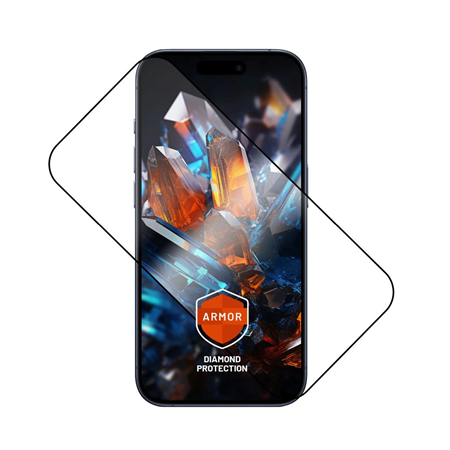 Fixed Screen protector | Apple | iPhone 17 Pro Max | Tempered glass | Black | Armor with Anti-dust applicator and AR layer