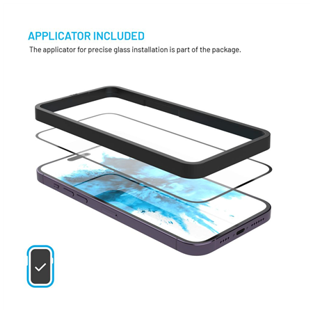 Fixed Screen protector | Apple | iPhone 17 Pro | Tempered glass | Black | Full Cover 2.5D