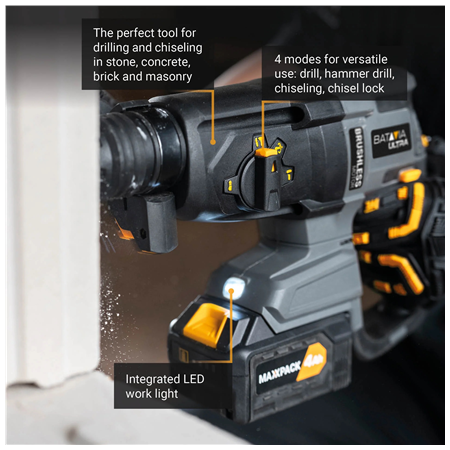 Batavia B.V. 18V Cordless Brushless Rotary Hammer SDS+, Without Battery and Charger in BMC