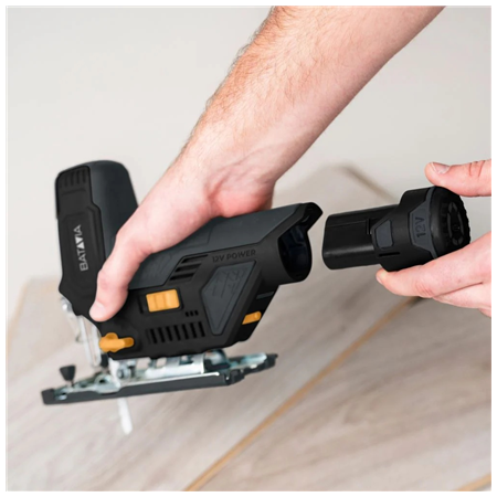 Batavia B.V. | 12V Cordless Jigsaw - Fixxpack 2.0 Set (incl. 2.0Ah battery & USB-C charging cable)