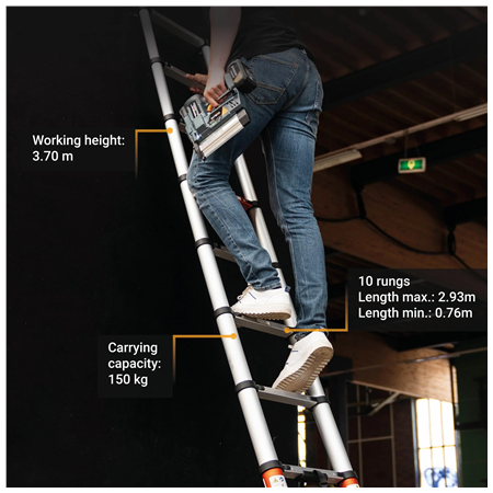 Batavia B.V. | Giraffe AIR Telescopic Ladder 2.93 m
