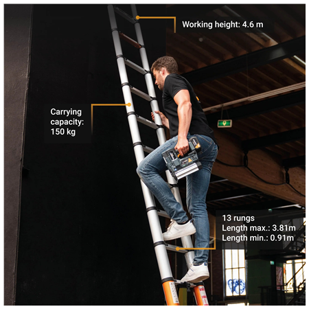 Batavia B.V. | Giraffe AIR Telescopic Ladder 3.81 m